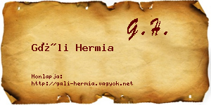 Gáli Hermia névjegykártya